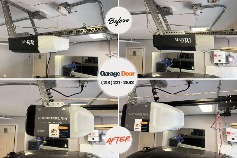 Before and after: garage door repair 70531